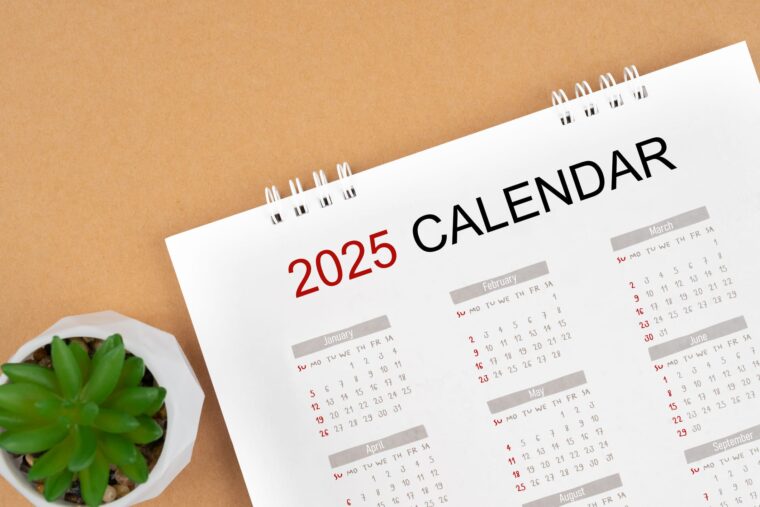 Kalendar von 2025