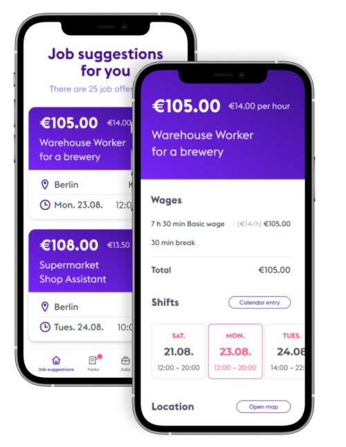 Job details Zenjob App