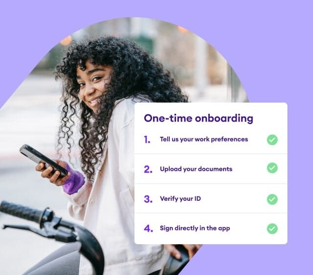 mobile-app a student is done with her onboarding steps mockup