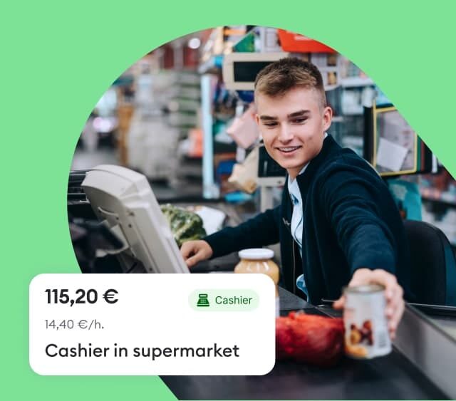 student cashier in supermarker job feed